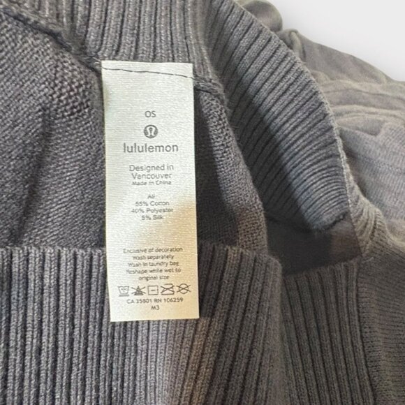 NEW Lululemon Forward Flow Poncho Heathered Moonwalk Gray NWOT Sweater Cape OS - Picture 10 of 10